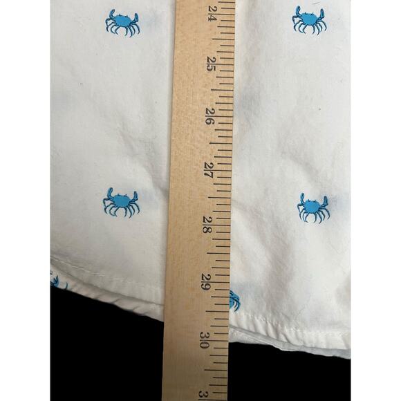 Trunks Surf & Swim Men’s Hawaiian Button-Up Shirt - Blue Crab Print - Large - Picture 11 of 11